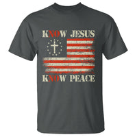 Know Jesus Know Peace T Shirt No Jesus No Peace Bible American Flag - Wonder Print Shop