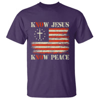 Know Jesus Know Peace T Shirt No Jesus No Peace Bible American Flag - Wonder Print Shop