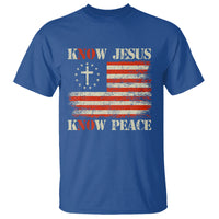 Know Jesus Know Peace T Shirt No Jesus No Peace Bible American Flag - Wonder Print Shop