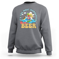Funny Christmas in July Drinking Sweatshirt It's The Most Wonderful Time For A Beer - Wonder Print Shop