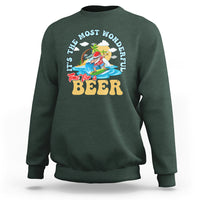 Funny Christmas in July Drinking Sweatshirt It's The Most Wonderful Time For A Beer - Wonder Print Shop