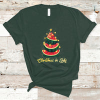 Christmas in July T Shirt Christmas In July Watermelon Xmas Tree Funny Summer Vacation - Wonder Print Shop