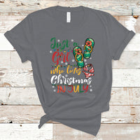 Christmas in July T Shirt A Girl Who Loves Christmas In July Summer Beach Flip Flops - Wonder Print Shop
