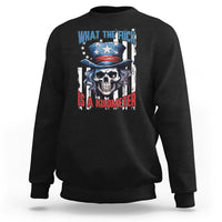 George Washington Sweatshirt WTF What The Fuck Is A Kilometer George Washington Skull Funny Saying - Wonder Print Shop
