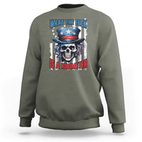 George Washington Sweatshirt WTF What The Fuck Is A Kilometer George Washington Skull Funny Saying - Wonder Print Shop