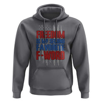American Patriotic Hoodie Freedom Is My Second Favorite F-Word Retro US Flag - Wonder Print Shop
