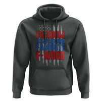 American Patriotic Hoodie Freedom Is My Second Favorite F-Word Retro US Flag - Wonder Print Shop