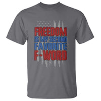 American Patriotic T Shirt Freedom Is My Second Favorite F-Word Retro US Flag - Wonder Print Shop