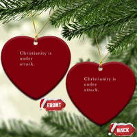 Christianity Is Under Attack Ceramic Ornament Pray for Grand Blanc Michigan Faith Support - Wonder Print Shop
