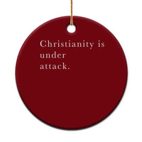 Christianity Is Under Attack Ceramic Ornament Pray for Grand Blanc Michigan Faith Support - Wonder Print Shop