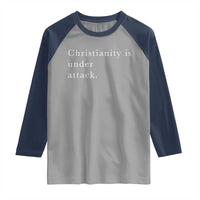 Christianity Is Under Attack Raglan Shirt Pray for Grand Blanc Michigan Faith Support - Wonder Print Shop