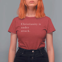 Christianity Is Under Attack T Shirt For Women Pray for Grand Blanc Michigan Faith Support - Wonder Print Shop