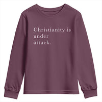 Christianity Is Under Attack Youth Sweatshirt Pray for Grand Blanc Michigan Faith Support - Wonder Print Shop