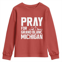 Pray for Grand Blanc Michigan Youth Sweatshirt Faith and Community Support - Wonder Print Shop