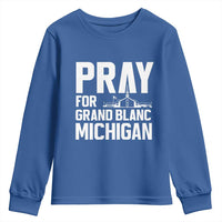 Pray for Grand Blanc Michigan Youth Sweatshirt Faith and Community Support - Wonder Print Shop