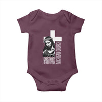 Christianity Is Under Attack Baby Onesie Jesus Stand for Faith Michigan Church - Wonder Print Shop