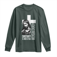 Christianity Is Under Attack Long Sleeve Shirt Jesus Stand for Faith Michigan Church - Wonder Print Shop
