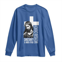Christianity Is Under Attack Long Sleeve Shirt Jesus Stand for Faith Michigan Church - Wonder Print Shop
