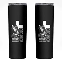 Christianity Is Under Attack Skinny Tumbler Jesus Stand for Faith Michigan Church - Wonder Print Shop