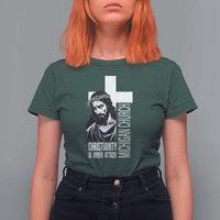 Christianity Is Under Attack T Shirt For Women Jesus Stand for Faith Michigan Church - Wonder Print Shop