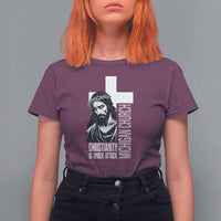 Christianity Is Under Attack T Shirt For Women Jesus Stand for Faith Michigan Church - Wonder Print Shop