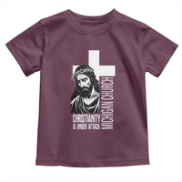Christianity Is Under Attack Toddler T Shirt Jesus Stand for Faith Michigan Church - Wonder Print Shop
