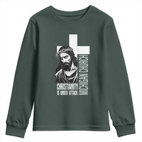 Christianity Is Under Attack Youth Sweatshirt Jesus Stand for Faith Michigan Church - Wonder Print Shop