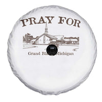 Pray for Grand Blanc Michigan Spare Tire Cover Vintage Church Faith Support - Wonder Print Shop
