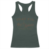 Pray for Grand Blanc Michigan Racerback Tank Top Vintage Church Faith Support - Wonder Print Shop