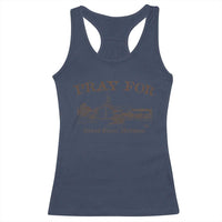 Pray for Grand Blanc Michigan Racerback Tank Top Vintage Church Faith Support - Wonder Print Shop
