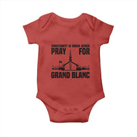 Christianity Is Under Attack Baby Onesie Pray for Grand Blanc Church Michigan Faith Support - Wonder Print Shop