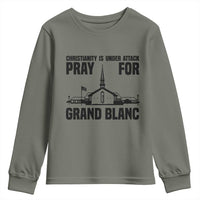 Christianity Is Under Attack Youth Sweatshirt Pray for Grand Blanc Church Michigan Faith Support - Wonder Print Shop