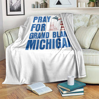 Pray for Grand Blanc Michigan Throw Blanket American Flag Christian Support - Wonder Print Shop