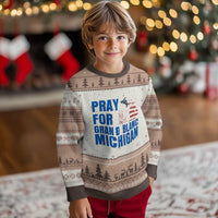 Pray for Grand Blanc Michigan Ugly Christmas Sweater American Flag Christian Support - Wonder Print Shop