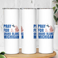 Pray for Grand Blanc Michigan Skinny Tumbler American Flag Christian Support - Wonder Print Shop
