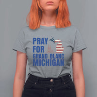 Pray for Grand Blanc Michigan T Shirt For Women American Flag Christian Support - Wonder Print Shop