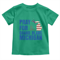 Pray for Grand Blanc Michigan Toddler T Shirt American Flag Christian Support - Wonder Print Shop