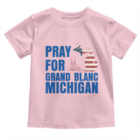 Pray for Grand Blanc Michigan Toddler T Shirt American Flag Christian Support - Wonder Print Shop