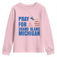 Pray for Grand Blanc Michigan Youth Sweatshirt American Flag Christian Support - Wonder Print Shop