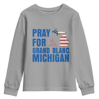 Pray for Grand Blanc Michigan Youth Sweatshirt American Flag Christian Support - Wonder Print Shop