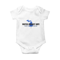 Peace for Grand Blanc Michigan Baby Onesie United Against Hate - Wonder Print Shop