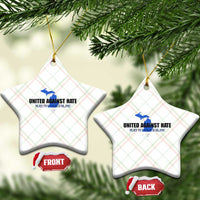 Peace for Grand Blanc Michigan Ceramic Ornament United Against Hate - Wonder Print Shop