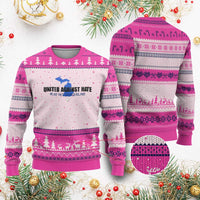 Peace for Grand Blanc Michigan Ugly Christmas Sweater United Against Hate - Wonder Print Shop