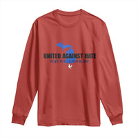 Peace for Grand Blanc Michigan Long Sleeve Shirt United Against Hate - Wonder Print Shop