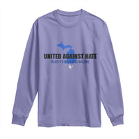 Peace for Grand Blanc Michigan Long Sleeve Shirt United Against Hate - Wonder Print Shop