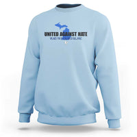 Peace for Grand Blanc Michigan Sweatshirt United Against Hate - Wonder Print Shop