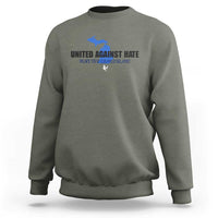 Peace for Grand Blanc Michigan Sweatshirt United Against Hate - Wonder Print Shop