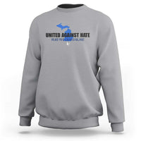 Peace for Grand Blanc Michigan Sweatshirt United Against Hate - Wonder Print Shop