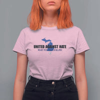 Peace for Grand Blanc Michigan T Shirt For Women United Against Hate - Wonder Print Shop