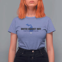 Peace for Grand Blanc Michigan T Shirt For Women United Against Hate - Wonder Print Shop